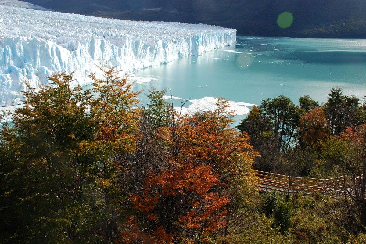 otoño ne el glaciar