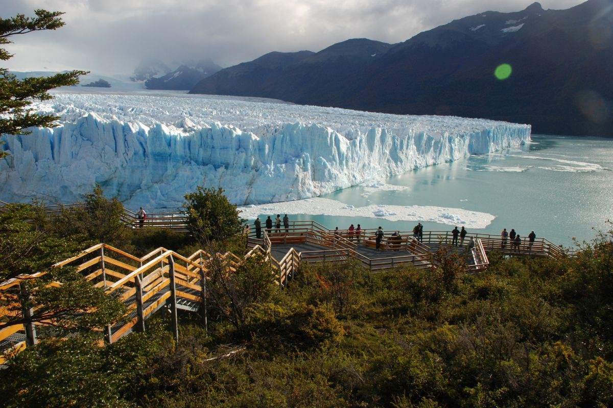 pasarelas y glaciar